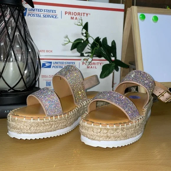 Madden Girl Shoes New Madden Girl Womens Boardwalk Rhinestones